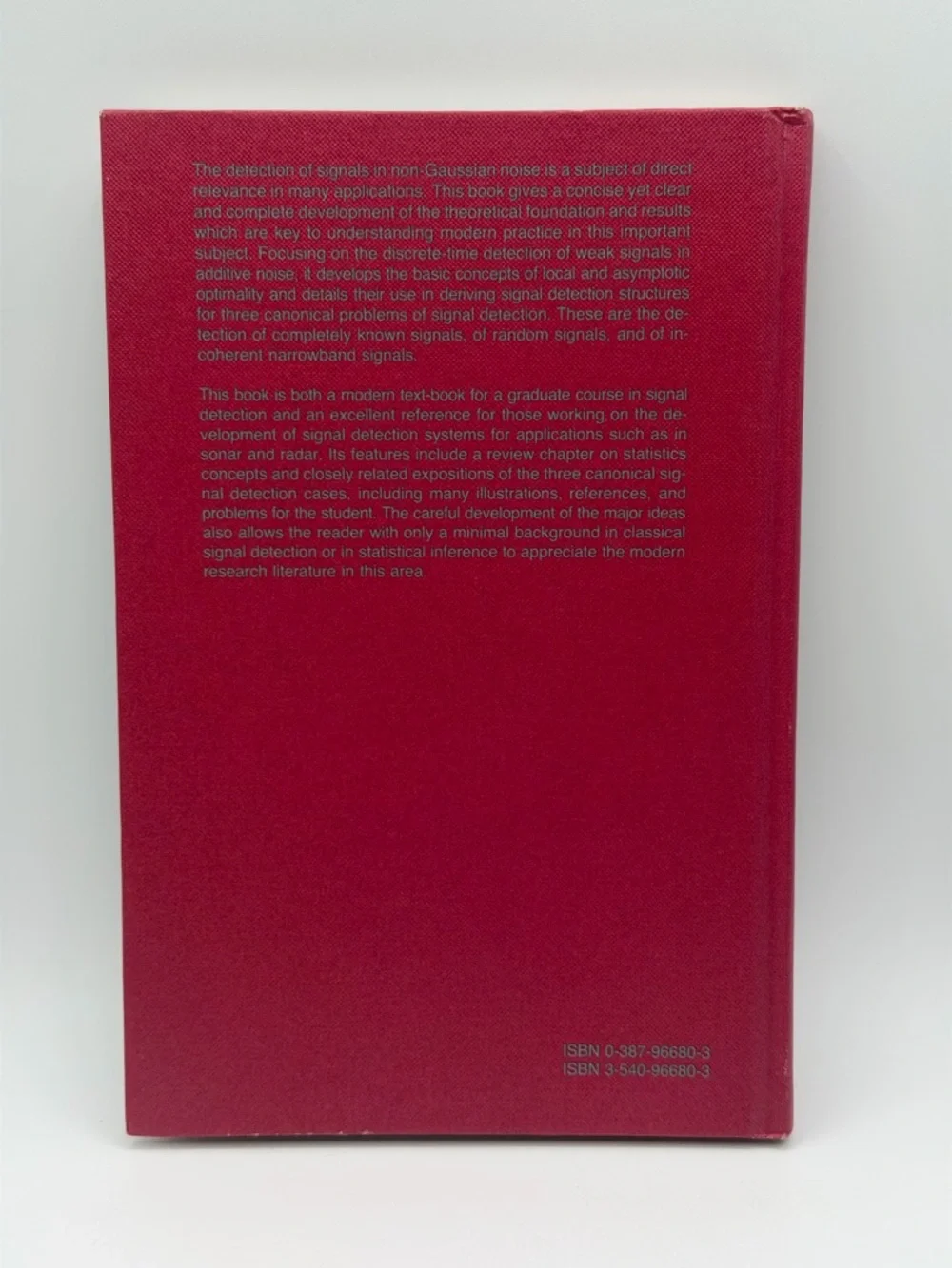 Signal Detection In Non-Gaussian Noise by Saleem A. Kassam - (Hardcover, 1988)